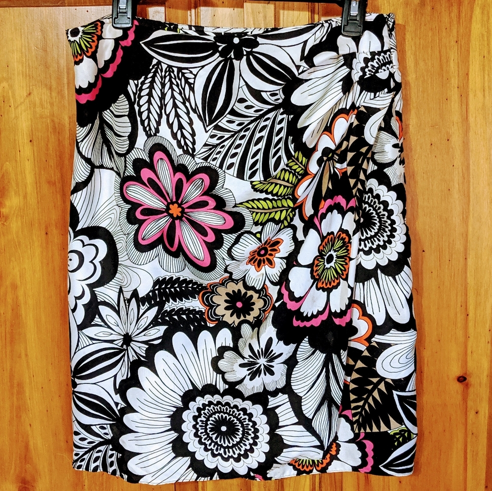 Jones New York Silk Floral Skirt S8